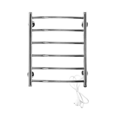 Domoterm electric heated towel rail "Classic" 109-6, 500 x 800 mm, 6 crossbars, right