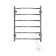 Domoterm electric heated towel rail "Classic" 109-6, 500 x 800 mm, 6 crossbars, right