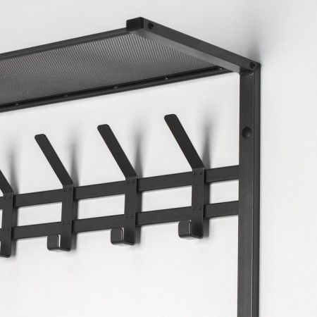 A hanger with a shelf of 2-long Toronto 22, 67 × 27 × 58.5 cm, color graphite-10