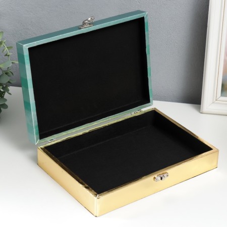 Casket Wood "Eyes - You are beautiful?" leatherette gloss 5.5x24x17 cm-2