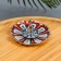 Boward Flower stand "Lotus Flower", 8.8 x 3 cm, enamel Red-blue mix