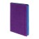 Leduced Diary A5, 140l, cage, leatherette, elastic band, blue cut, purple