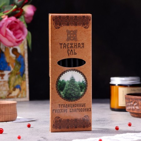 A set of traditional Russian incense "Taiga spruce", 7pcs + stand-3