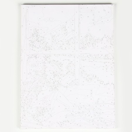New Year's picture on numbers on canvas with the subframe "New Year! Winter dreams ", 40 x 30 cm-1
