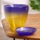 Flower pot with pallet No. 2 "Aleb" yellow-violet, 0.85 liters