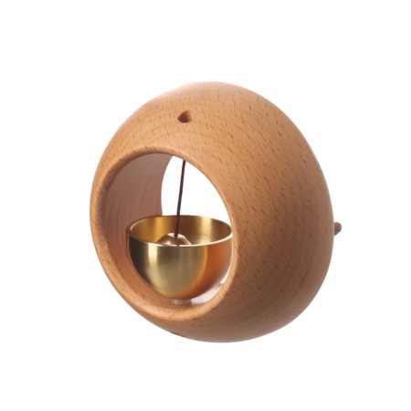 Magnetic beech bell "Round" 7.5x7.5x3 cm-4