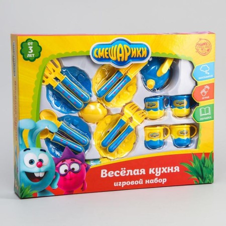 Game set of children's dishes "Fun Kitchen", Smeshariki-3