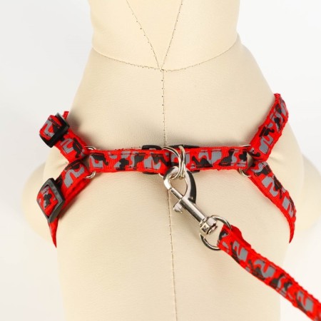 The stolen set "Militari", leash 120 x 1 cm, OG 23-35 cm, red-3