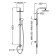 The shower system Zipponi, with a round upper shower and manual watering can in the kit, color chromium