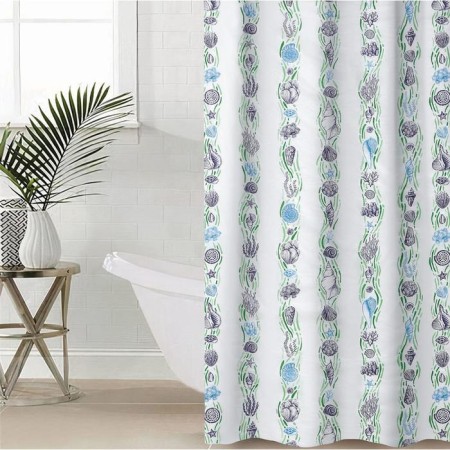 Curtain for the bathroom "shell", 180 × 180 cm, white color