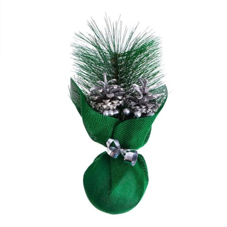 New Year's composition "Silver bump, Christmas tree"-1