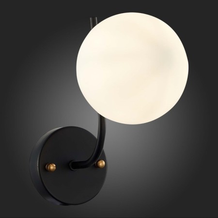 Wall lamp EVOLUCE. Sle1098-401-01. CIANE. 1x60 W, E27, 13x22.5 cm, black color-1