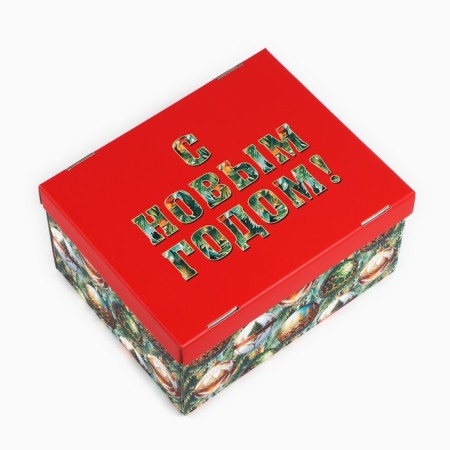 Folding box "Christmas Balls", 31.2 x 25.6 x 16.1 cm, New Year-1