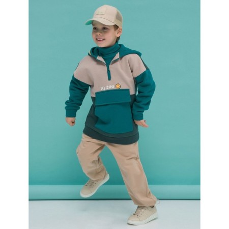 Hudy for the boy Pelican, height 110 cm, green color-13