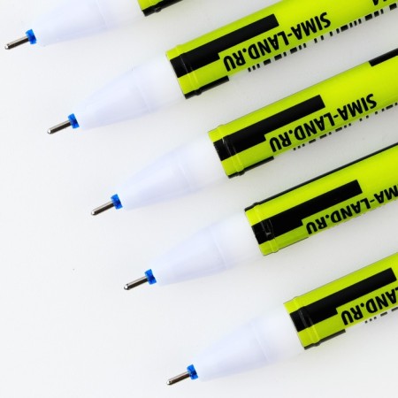 Pen Plastic Write-West with a cap “PRO PROSISS Geometry”, blue paste, gel 0.5 mm-2