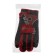 Motorcycle gloves, off-season, single-sized, black and red