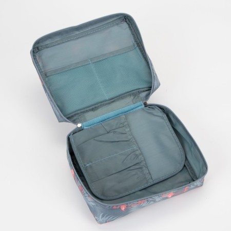 Lightning cosmetic bag, gray-blue color-3