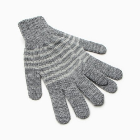 Female gloves, dark gray color, size 18-1