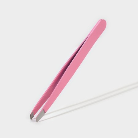 Pinzet begged, wide, 9.5 cm, pink color-3