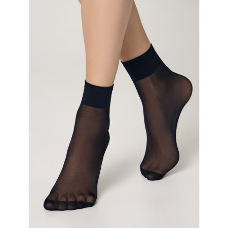 Women's semi-duma socks Conte Elegant Solo 40, size 23-25, Nero color, 2 pairs