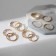 Set of rings 10 pieces "trend" elegance, white color in gold, size mix
