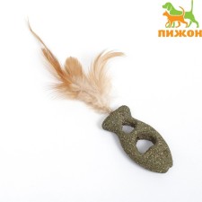 A toy for cats from pressed cat mint 