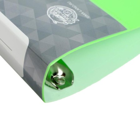 Folder on 4 rings A4, Calligrata, 25 mm, 700 μm, inner pocket, pocket for a spine, light green-3