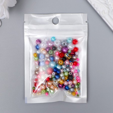 Beads for creativity plastic "Round. Assorted" d = 3-8 mm, set 10 grams-2