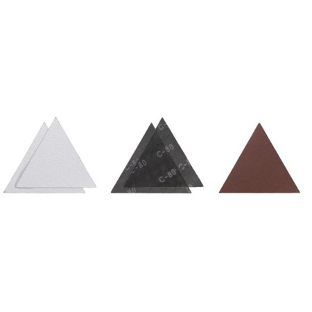 Set of grinding sheets KWB, 287x287x287 mm, K80, Velcro, deltavoid, Velcro
