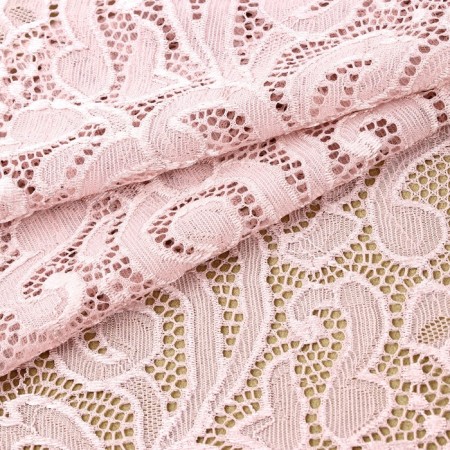 Lace elastic fabric, 175 mm × 2.7 ± 0.5 m, powder color-1