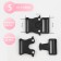 Fastex 25 mm, load up to 40 kg, 5 pcs, black/silver color, price for 1 set