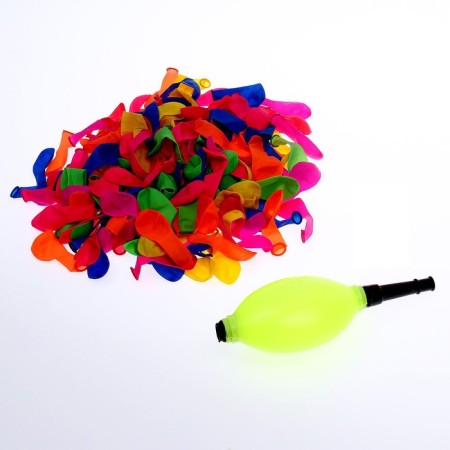 Water bombs "cats", 200 pcs., With a pump and a nozzle, Mix color-4
