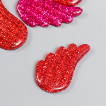 Decor for creativity plastic "Brilliant wings" red-pink 2.2x3.3 cm-1
