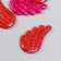 Decor for creativity plastic "Brilliant wings" red-pink 2.2x3.3 cm