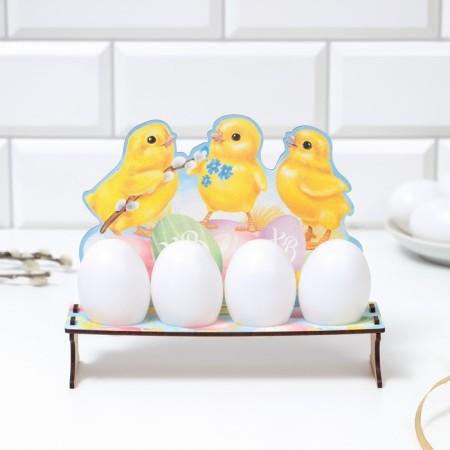The stand for 4 eggs “Chickens”, 19.6 x 16.3 x 6.1 cm.-1