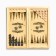 Wooden backgammon large, board game "Wolves"