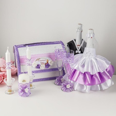 Set on the table of the newlyweds "Harmony", lilac
