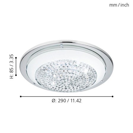 Acolla lamp, 1x8.2W LED, 3000K, 950LM, chromium color-1