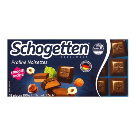 Milk chocolate SchoGetten Praliné Noisettes Chocolate "Orekhovaya Plin", 100 g-3