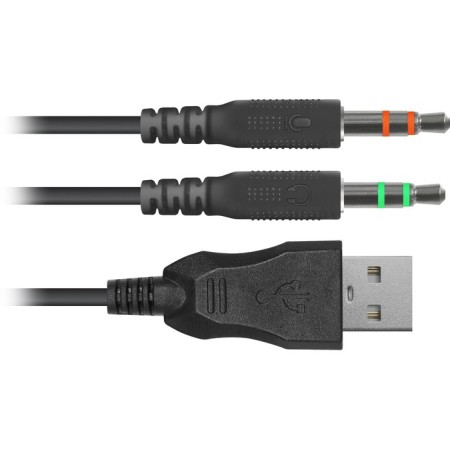 Headphones Defender DEXTER, game, full -size, microphone, USB, backlight, black-7