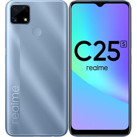 Smartphone Realme C25S, 6.5 ", LCD, 2 SIM, 4 GB, 128 GB, 48 MP, 8 megapixels, 6000 mAh, NFC, blue