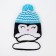 Hat for girls, black/blue color, size 48-50