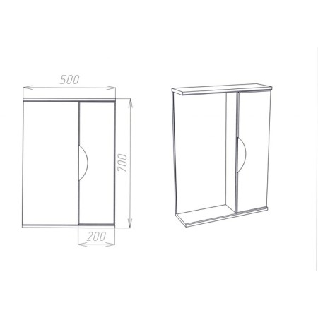 Viant mirror "Barcelona 50" 160x500x700 mm-4