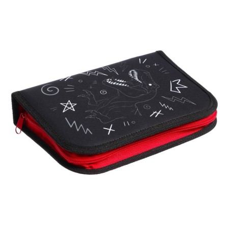 Penal 3 sections, tab inside, 140 x 210 x 40 mm, fabric, calligrata top block "Dino"-1