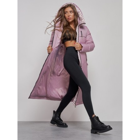 Coat insulated winter female, size 42, purple color-10