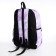 Youth backpack from textiles on lightning, 3 pockets, lilac color