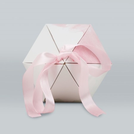 Carriage - hexagon for flowers "For you!", White 15 x 35 x 15 cm-3