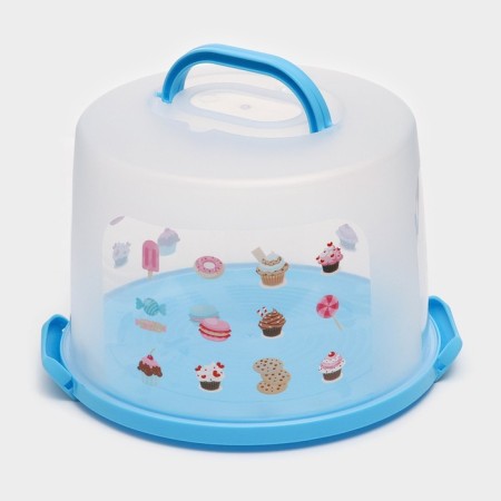 A dish for a cake and cakes with a lid of a share, 30.5 × 21.5 cm, color mix-5