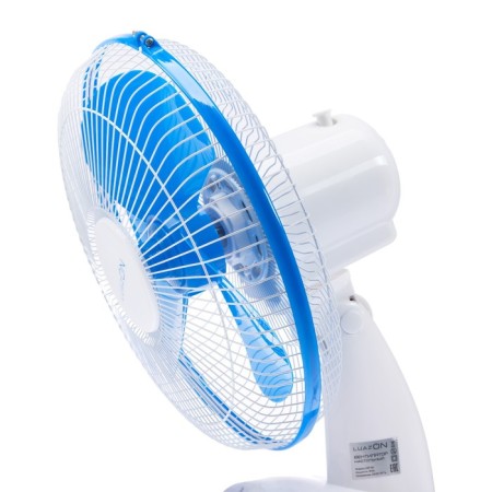 Fan Luazon LOF-03, desktop, 35 watts, 28 cm, 3 modes, plastic, white-blue-5