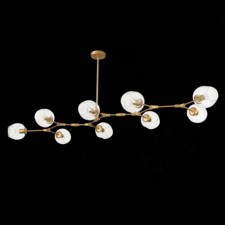 Suspended EVOLUCE lamp. Sle154823-09. Rametto. 9x40 watts, E27, 233x82x33 cm, golden color-3